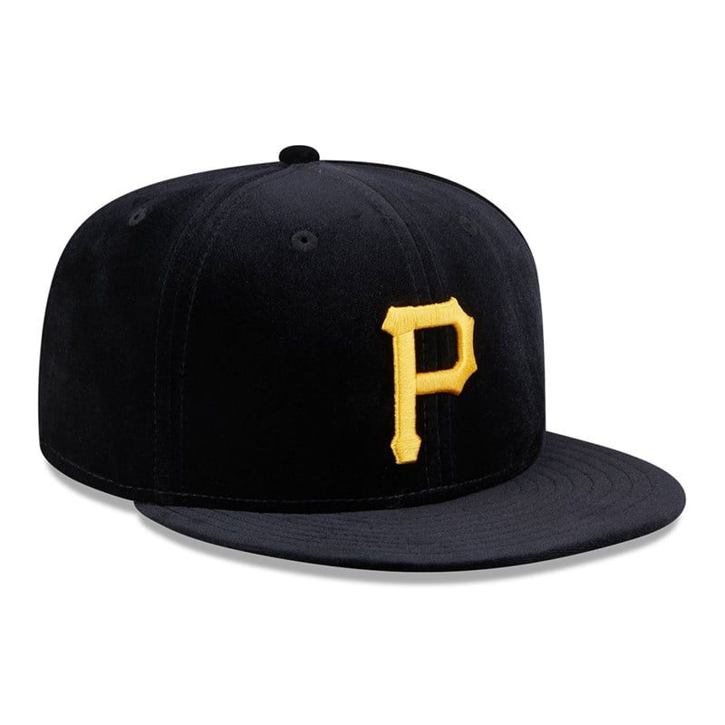 59fifty New Era Pittsburgh Pirates Velvet Fitted Gorras Negros | DI3872401