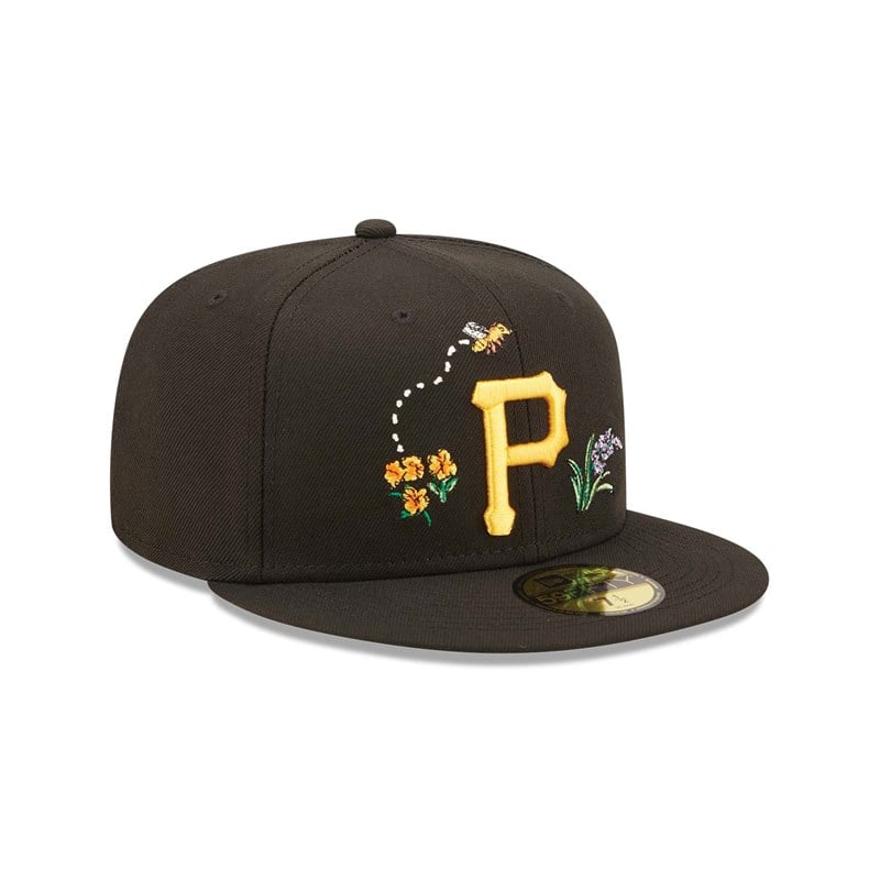 59fifty New Era Pittsburgh Pirates Watercolour Floral Gorras Negros | KY5081732