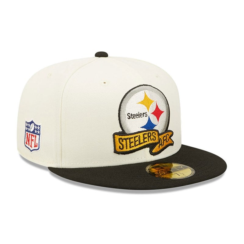 59fifty New Era Pittsburgh Steelers NFL Sideline 2022 Fitted Gorras Blancos | BF1259374