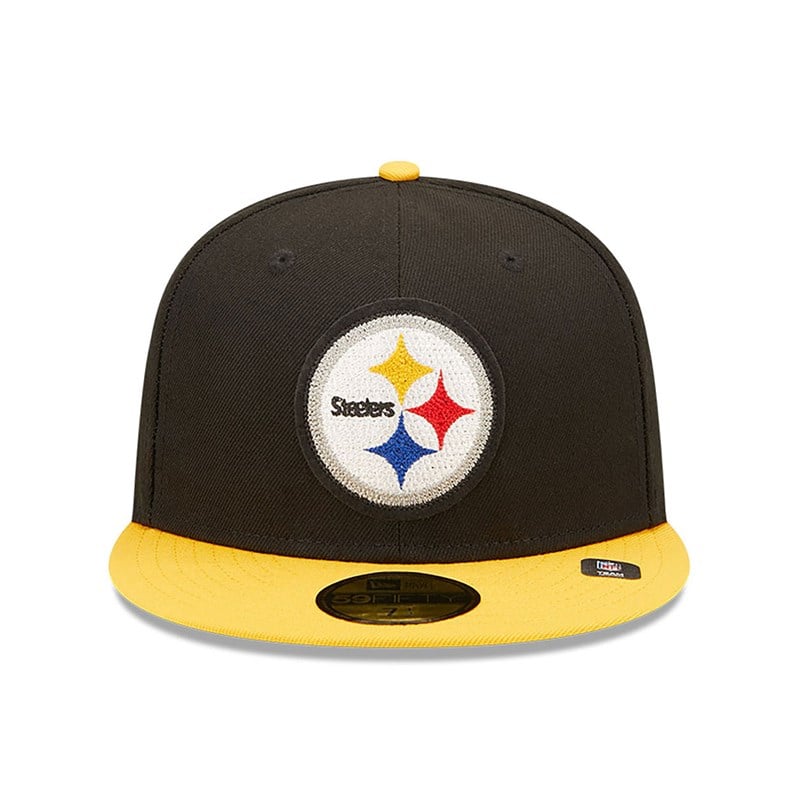 59fifty New Era Pittsburgh Steelers Ne Letterman Fitted Gorras Negros | MK4108952