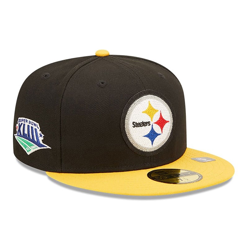 59fifty New Era Pittsburgh Steelers Ne Letterman Fitted Gorras Negros | MK4108952