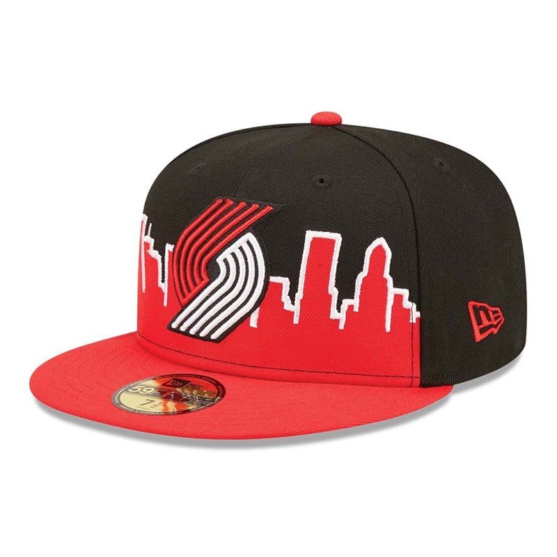 59fifty New Era Portland Trial Blazers NBA 2022 Fitted Gorras Negros | SR1975360