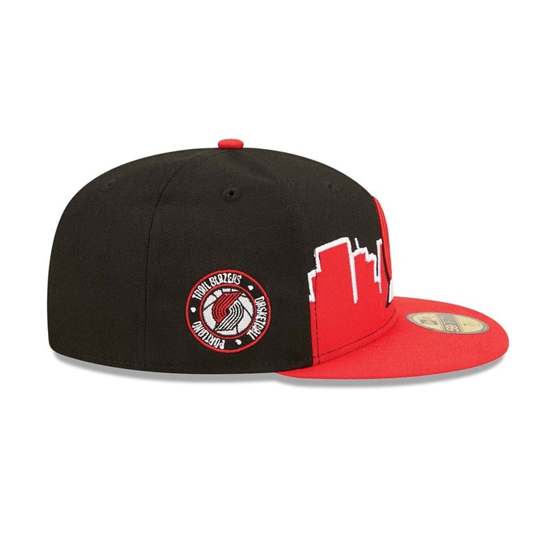 59fifty New Era Portland Trial Blazers NBA 2022 Fitted Gorras Negros | SR1975360