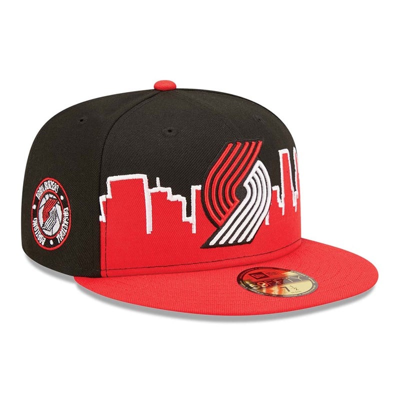 59fifty New Era Portland Trial Blazers NBA 2022 Fitted Gorras Negros | SR1975360