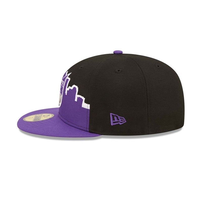 59fifty New Era Sacramento Kings NBA 2022 Fitted Gorras Negros | XN2804596