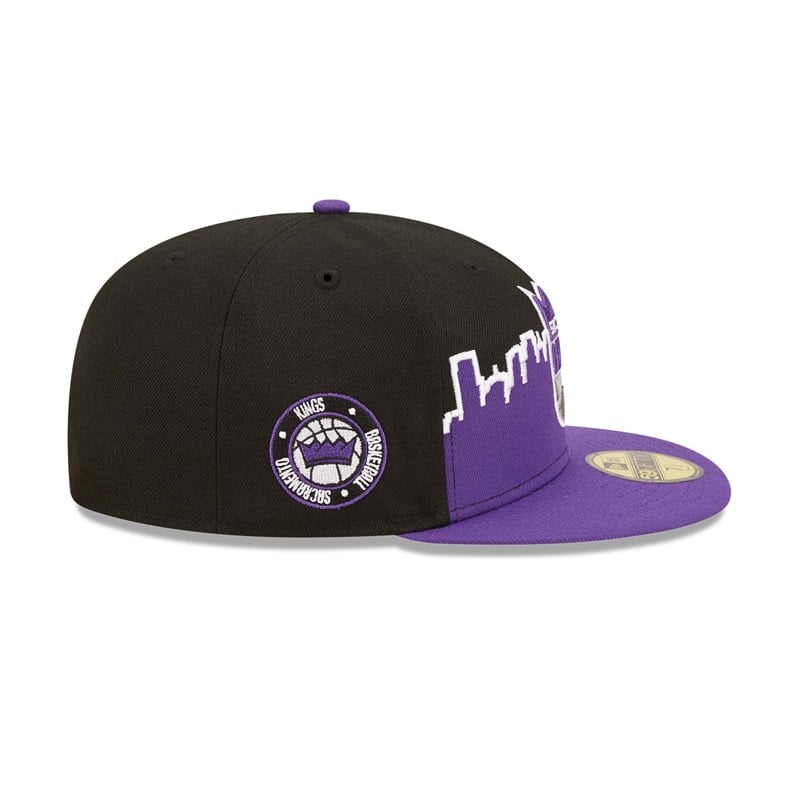 59fifty New Era Sacramento Kings NBA 2022 Fitted Gorras Negros | XN2804596