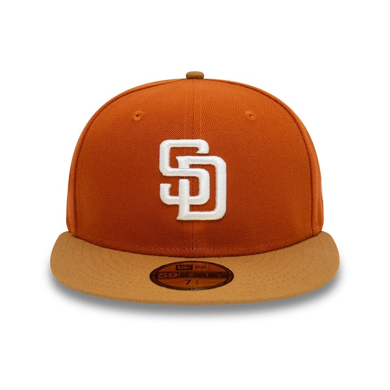 59fifty New Era San Diego Padres Fall Colours Contrast Visor Fitted Gorras Naranjas | QT4023769