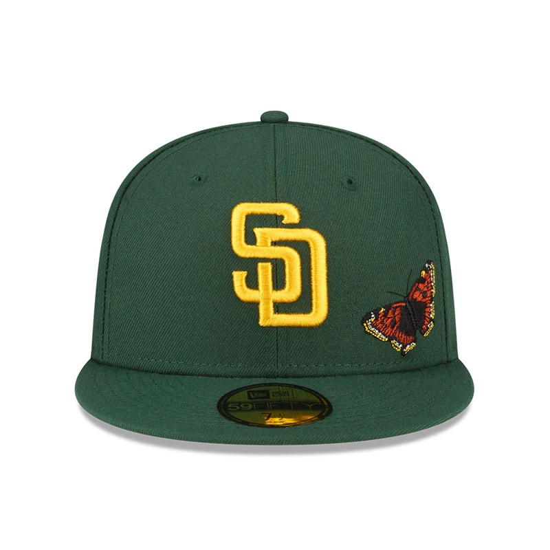 59fifty New Era San Diego Padres Felt X MLB Fitted Gorras Verdes | HR9267308