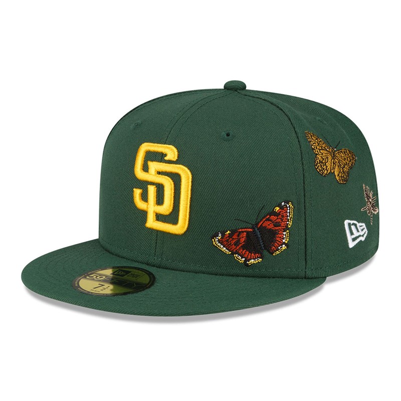 59fifty New Era San Diego Padres Felt X MLB Fitted Gorras Verdes | HR9267308