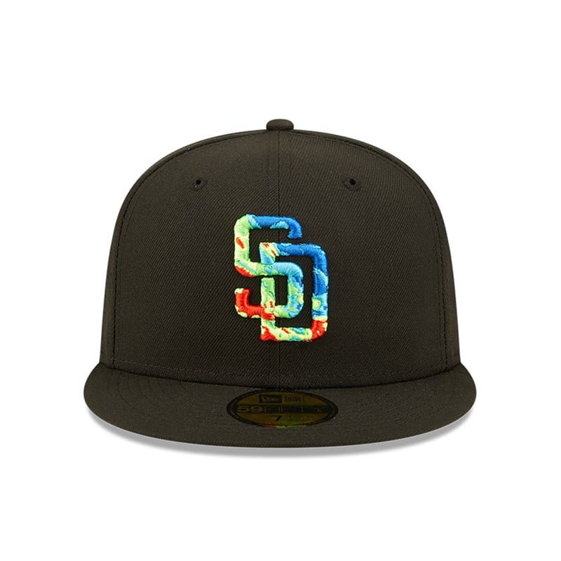 59fifty New Era San Diego Padres Infrared Fitted Gorras Negros | GT0431982