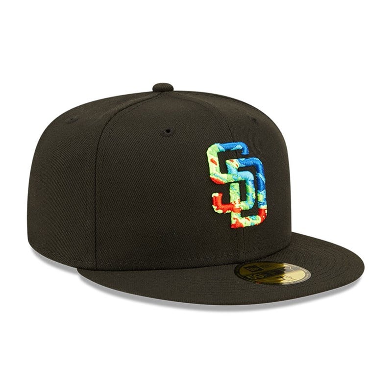 59fifty New Era San Diego Padres Infrared Fitted Gorras Negros | GT0431982