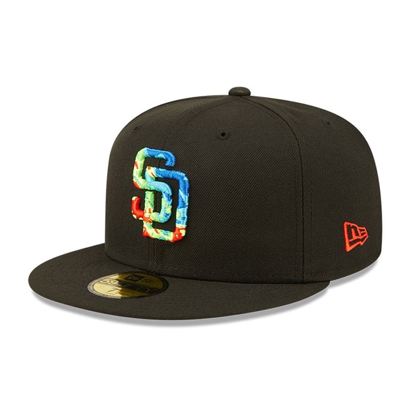 59fifty New Era San Diego Padres Infrared Fitted Gorras Negros | GT0431982