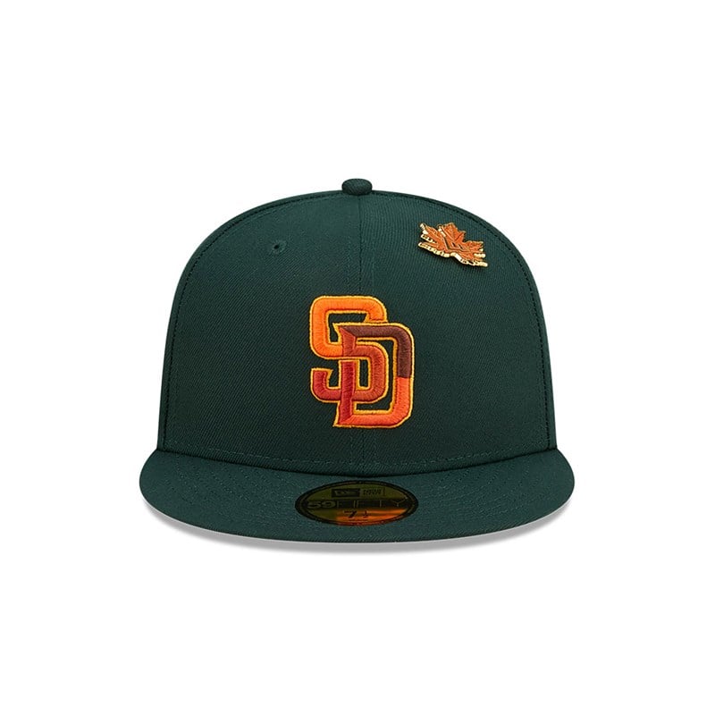 59fifty New Era San Diego Padres Leafy Fitted Gorras Verdes | GP8501269