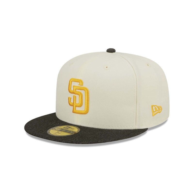 59fifty New Era San Diego Padres MLB Chrome Fitted Gorras Blancos | HU8926740