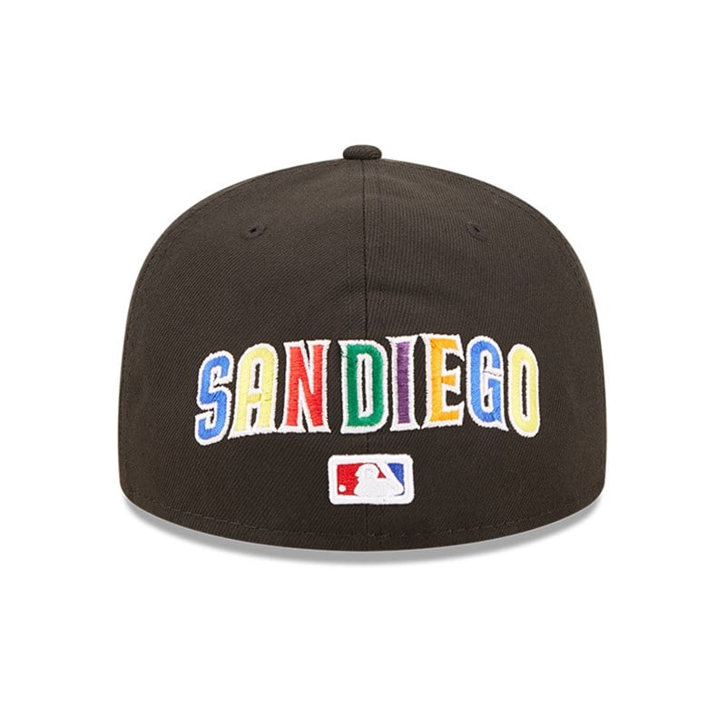 59fifty New Era San Diego Padres MLB Prismatic Fitted Gorras Negros | ZX2465097