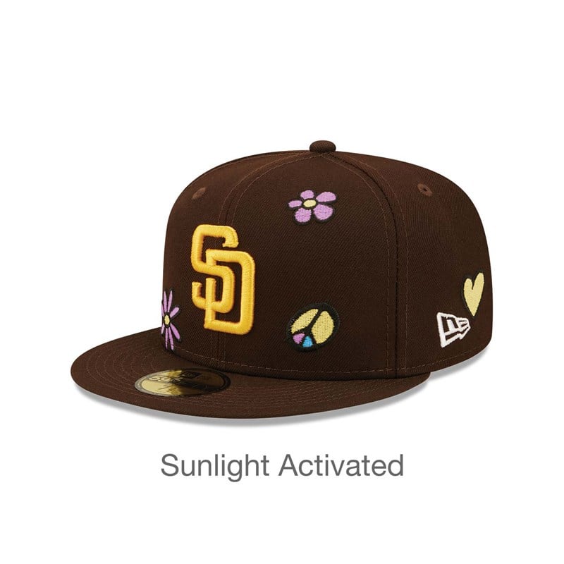 59fifty New Era San Diego Padres MLB Sunlight Pop Gorras Marrom | QD0698235