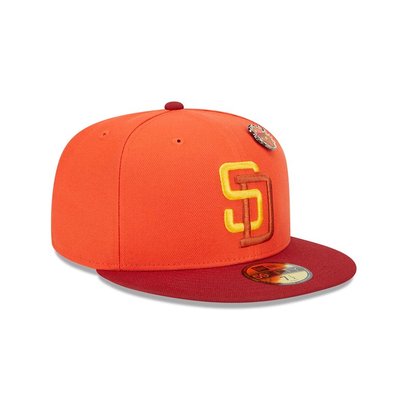 59fifty New Era San Diego Padres Outer Space Fitted Gorras Naranjas | OV4081957