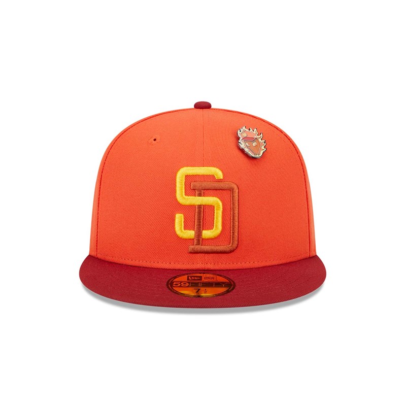 59fifty New Era San Diego Padres Outer Space Fitted Gorras Naranjas | OV4081957