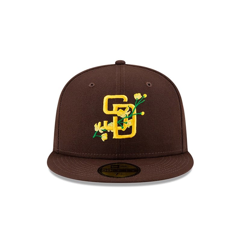 59fifty New Era San Diego Padres Side Patch Bloom Fitted Gorras Marrom | AL8657419