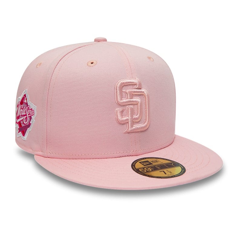 59fifty New Era San Diego Padres World Series Tonal Fitted Gorras Rosas | AB4981756