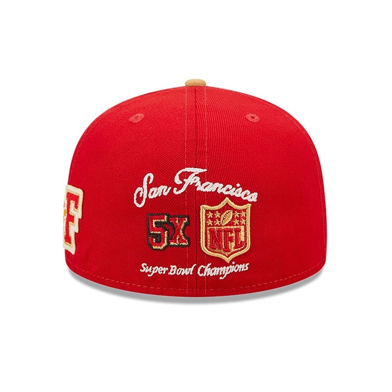 59fifty New Era San Francisco 49ers Ne Letterman Fitted Gorras Rojos | GK2691708