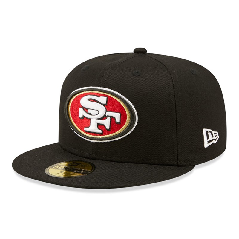 59fifty New Era San Francisco 49ers Side Patch Fitted Gorras Negros | WO1495326