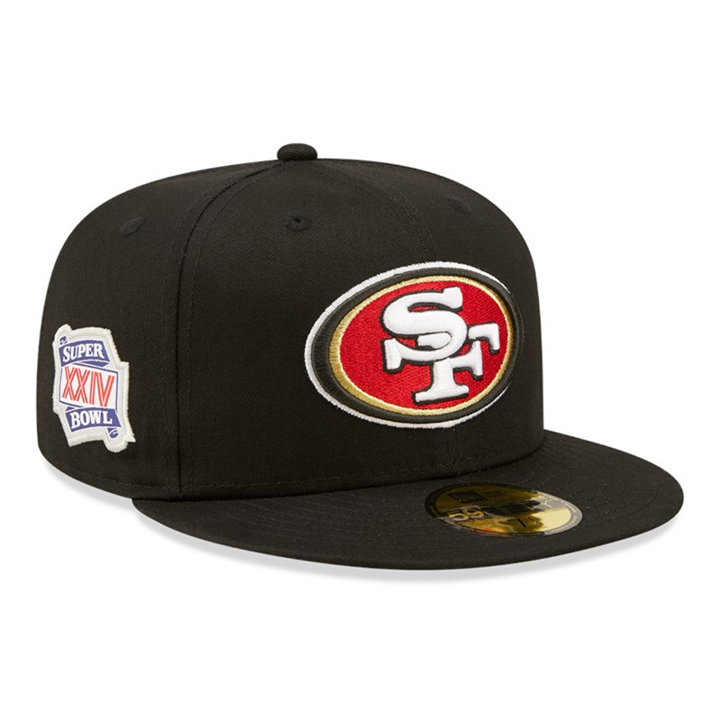 59fifty New Era San Francisco 49ers Side Patch Fitted Gorras Negros | WO1495326