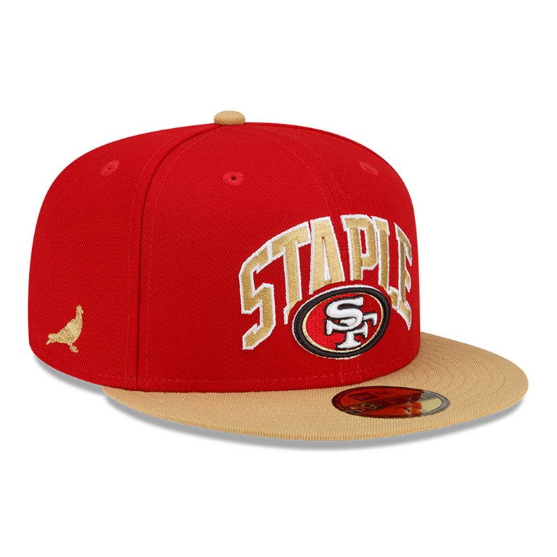 59fifty New Era San Francisco 49ers X Staple Fitted Gorras Rojos | VT7329546