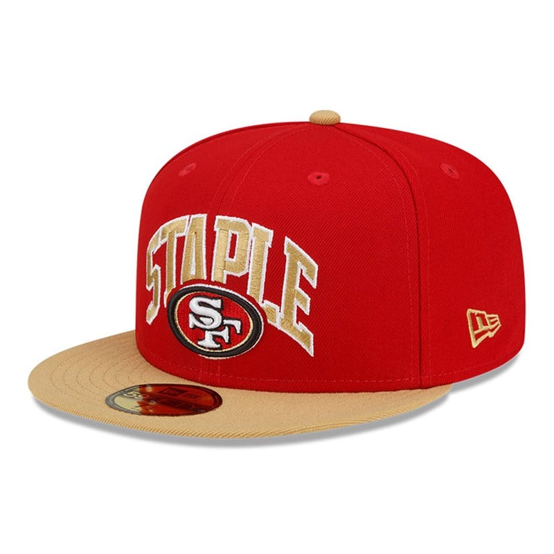 59fifty New Era San Francisco 49ers X Staple Fitted Gorras Rojos | VT7329546