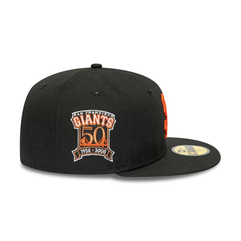 59fifty New Era San Francisco Giants 50th Anniversary Fitted Gorras Negros | PR8512674