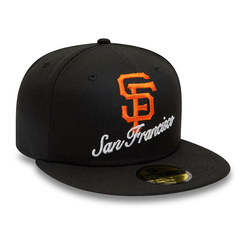 59fifty New Era San Francisco Giants Dual Logo Fitted Gorras Negros | NV7520861