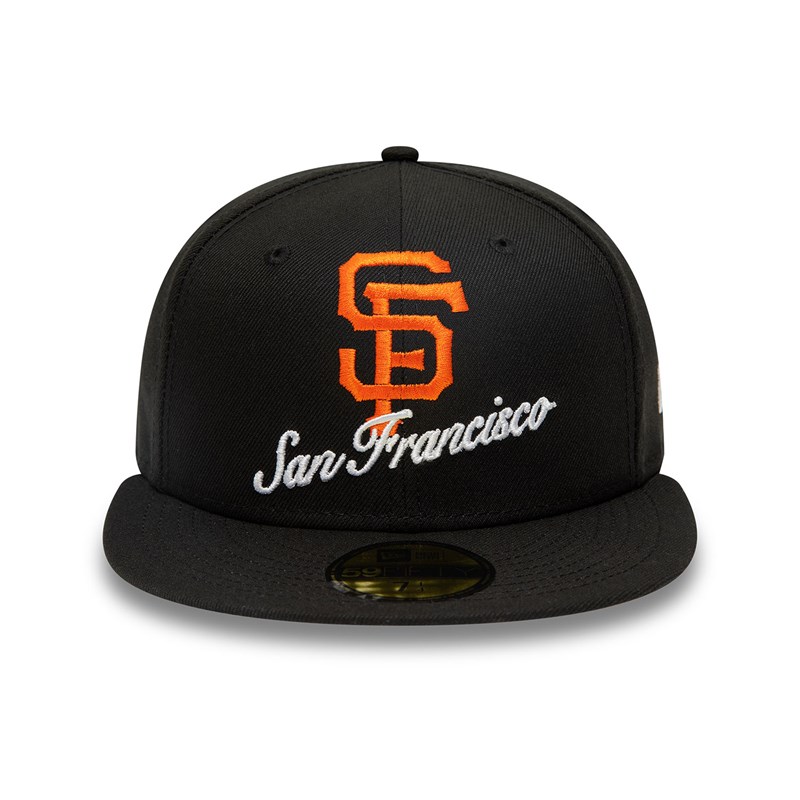 59fifty New Era San Francisco Giants Dual Logo Fitted Gorras Negros | NV7520861