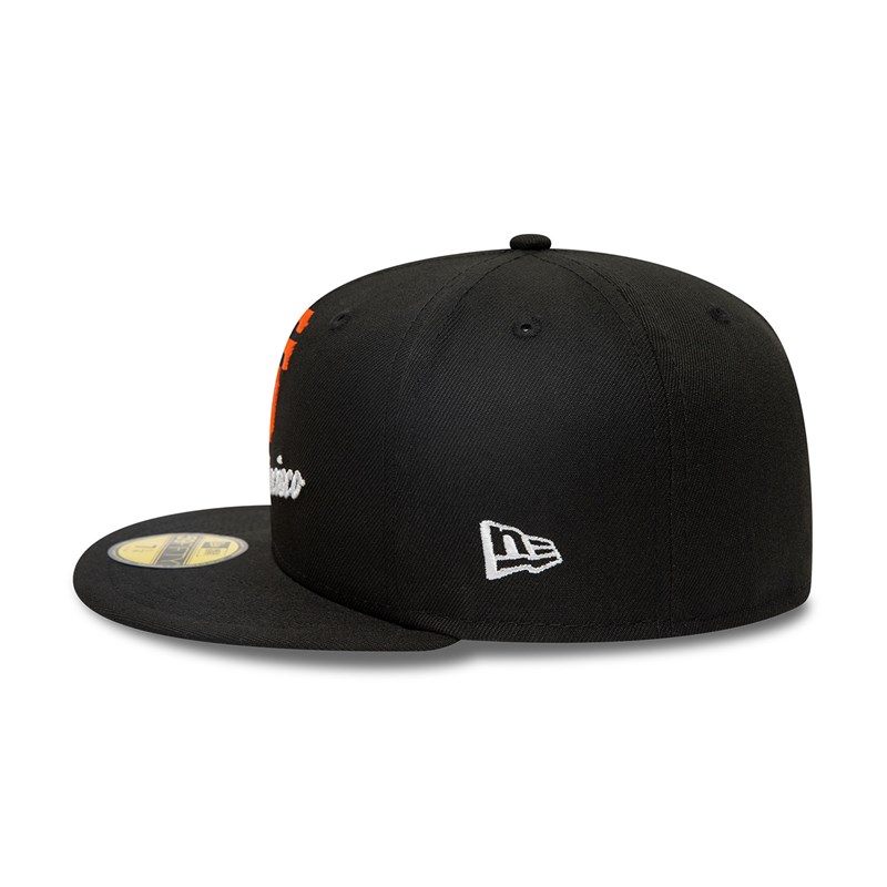 59fifty New Era San Francisco Giants Dual Logo Fitted Gorras Negros | NV7520861