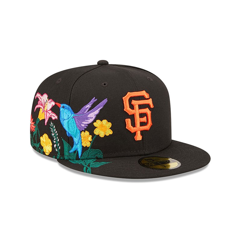 59fifty New Era San Francisco Giants MLB Blooming Fitted Gorras Negros | AO6745280