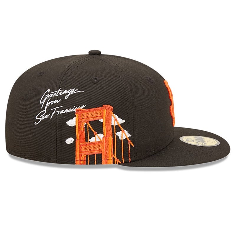 59fifty New Era San Francisco Giants MLB Cloud Fitted Gorras Negros | UO2973458