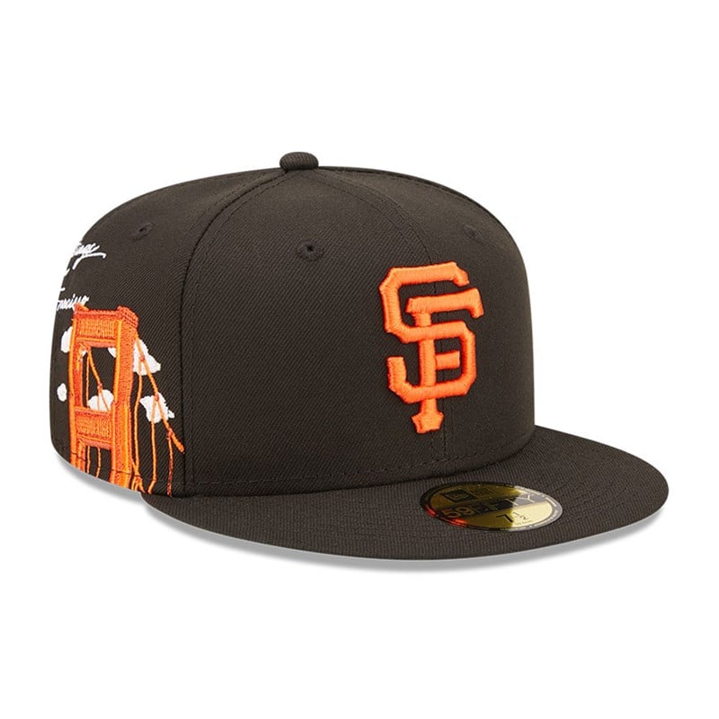 59fifty New Era San Francisco Giants MLB Cloud Fitted Gorras Negros | UO2973458