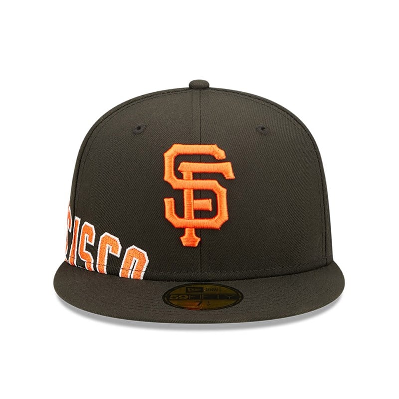 59fifty New Era San Francisco Giants MLB Side Split Fitted Gorras Negros | ZN0785143