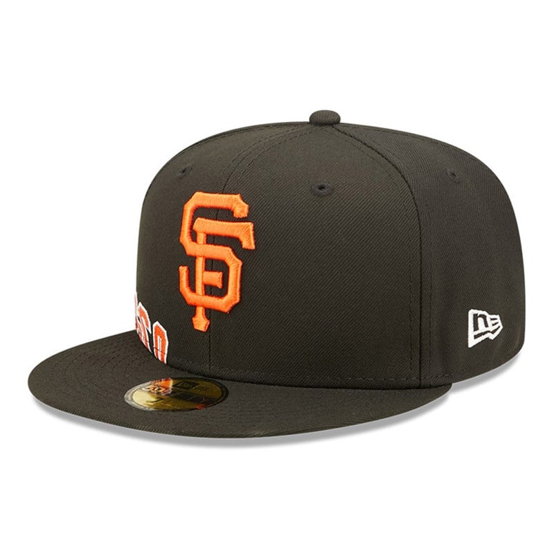 59fifty New Era San Francisco Giants MLB Side Split Fitted Gorras Negros | ZN0785143