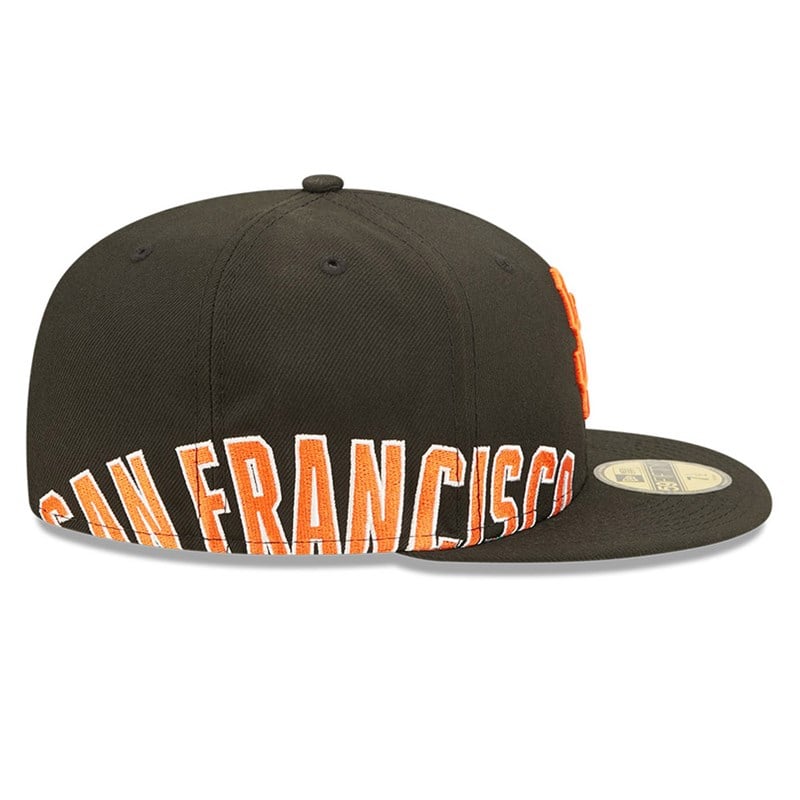 59fifty New Era San Francisco Giants MLB Side Split Fitted Gorras Negros | ZN0785143