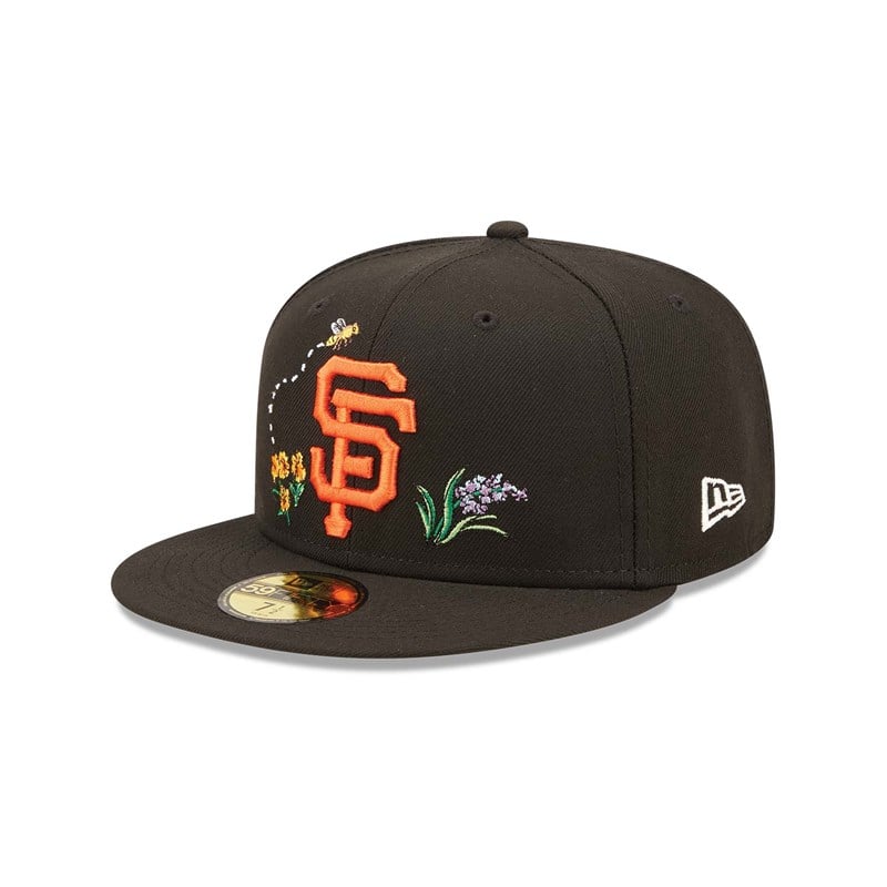 59fifty New Era San Francisco Giants Watercolour Floral Gorras Negros | JA8053791