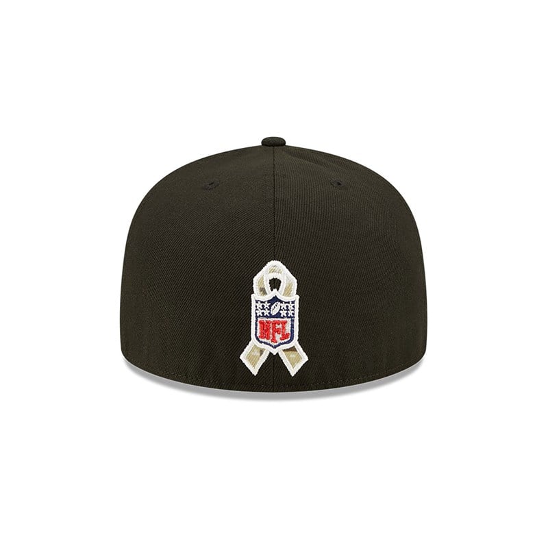 59fifty New Era Seatlle Seahawks NFL Salute To Service Fitted Gorras Negros | DV2589604