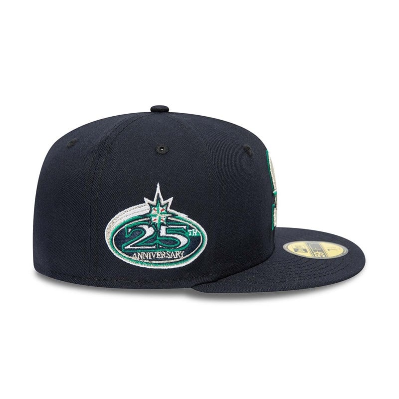 59fifty New Era Seattle Mariners 25th Anniversary Fitted Gorras Azules | VT9418025