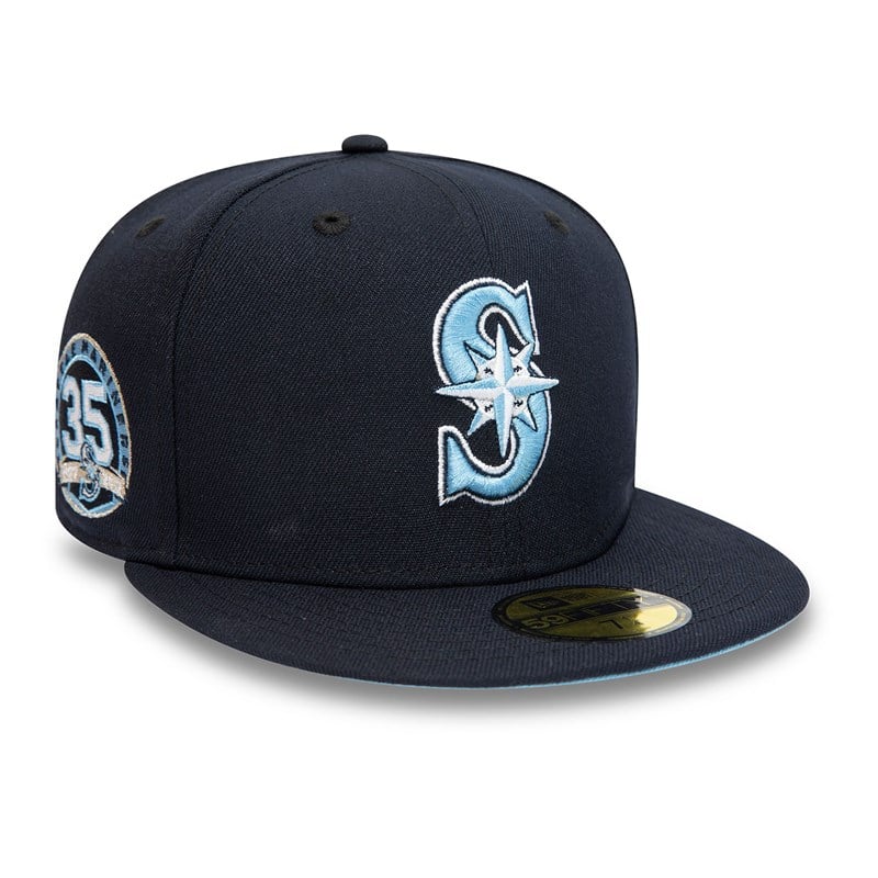 59fifty New Era Seattle Mariners 35 Years Fitted Gorras Azules | DV8514602