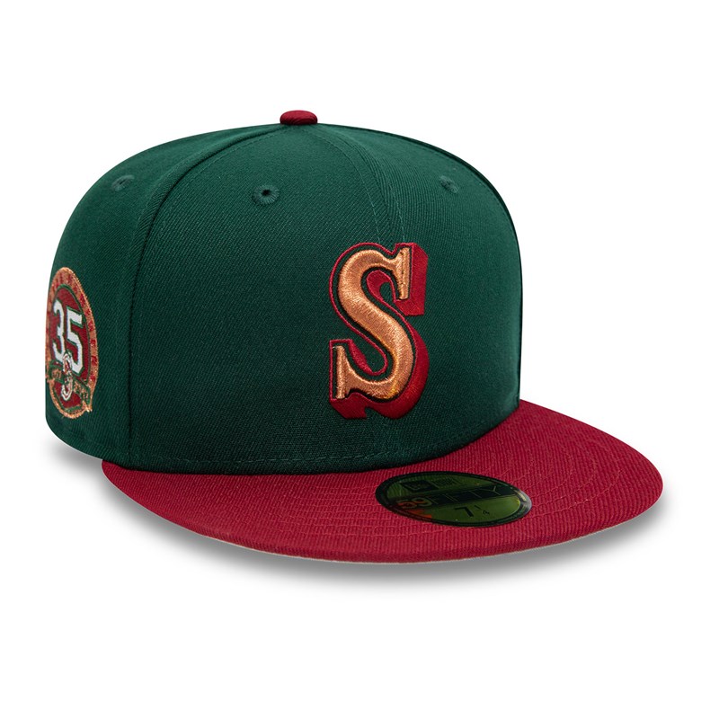 59fifty New Era Seattle Mariners 35 Years Fitted Gorras Verdes | YL2618950