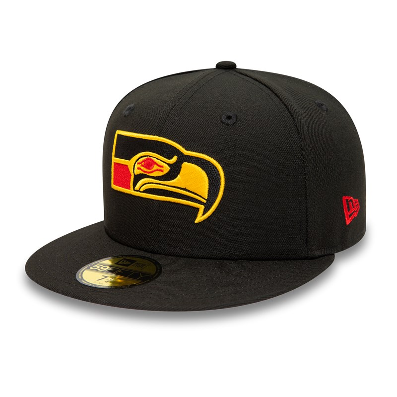 59fifty New Era Seattle Seahawks Fitted Gorras Negros | PY5692018