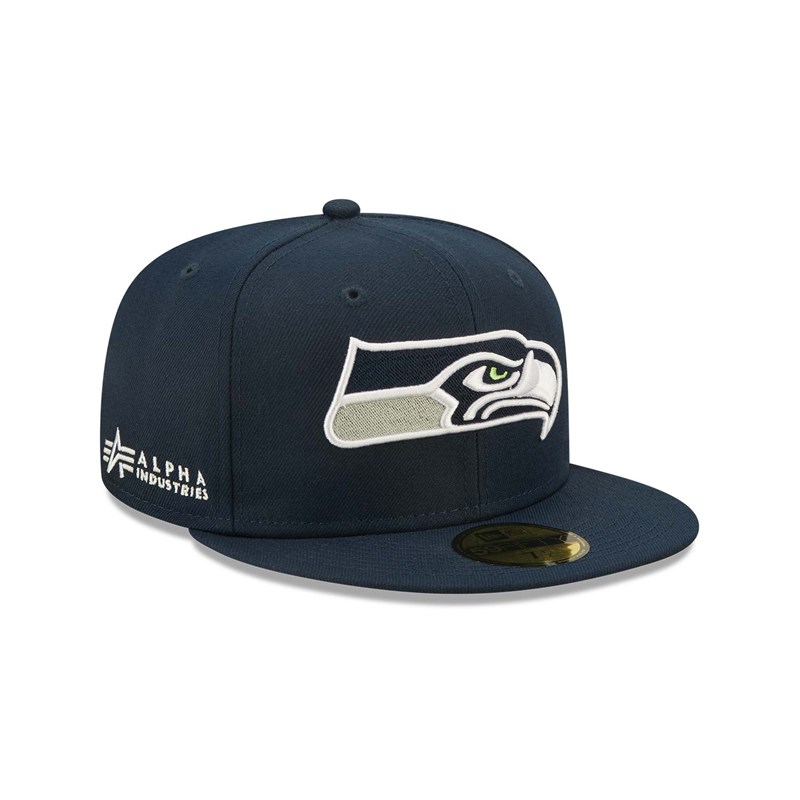 59fifty New Era Seattle Seahawks X Alpha Industries Fitted Gorras Azules | GK2184357