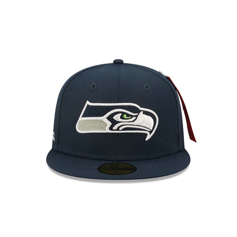 59fifty New Era Seattle Seahawks X Alpha Industries Fitted Gorras Azules | GK2184357