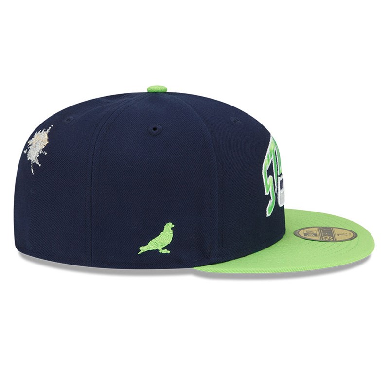 59fifty New Era Seattle Seahawks X Staple Fitted Gorras Azules | OV4789561