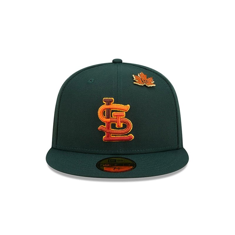 59fifty New Era St. Louis Cardinals Leafy Fitted Gorras Verdes | DR1639402