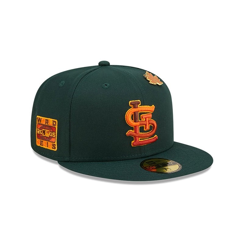 59fifty New Era St. Louis Cardinals Leafy Fitted Gorras Verdes | DR1639402